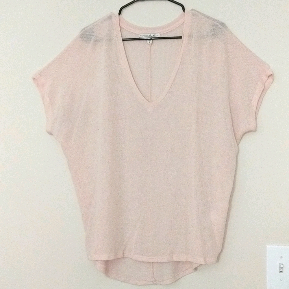 Express Short Sleeve Knit Blouse